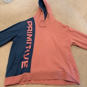 Primitive Coral and Navy Hoodie
